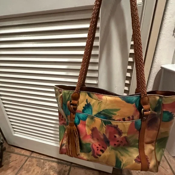 Patricia Nash Butterfly Multicolor Floral Tote - Picture 2 of 4